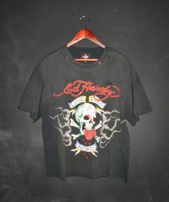 Skull Flame Cropped Mens Boxy Tee