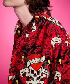 Alternative view of LKS Skull Boxy Camp Shirt