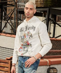 Alternative view of Japan Dragon Ivory Pullover Hoodie