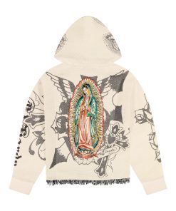 Alternative view of Mother of God Tapestry Hoodie