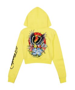 Alternative view of Phoenix Cropped Hoodie - Lemon