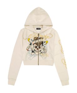 LKS Skull Zip Front Hoodie