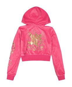 Alternative view of Tattoo Eagle Y2K Velour Hoodie