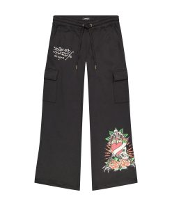 Rose Skull Cargo Sweatpants