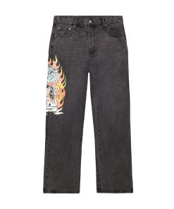 Tiger Flame Loose Fit Jeans