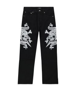Skulls Wide Leg Baggy Jeans