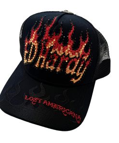 Alternative view of Flame Logo Rhinestone Trucker Hat