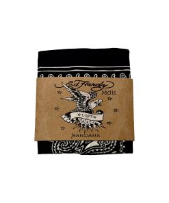 Alternative view of Eagle Snake Cotton Bandana - Black