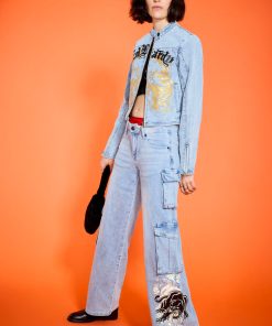 Alternative view of Dragon Panther Denim Moto Jacket