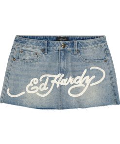Dragon Denim Mini Skirt